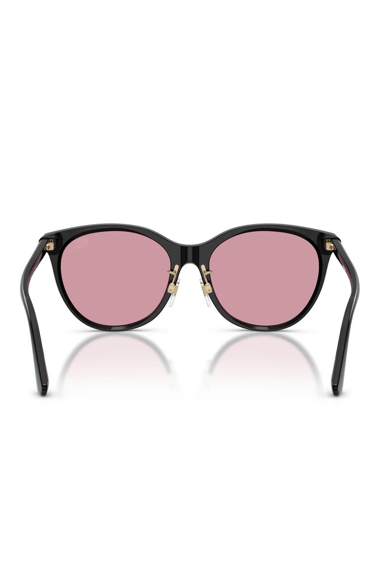 56mm Phantos Sunglasses, Alternate, color, BLACK / DARK PINK SILVER
