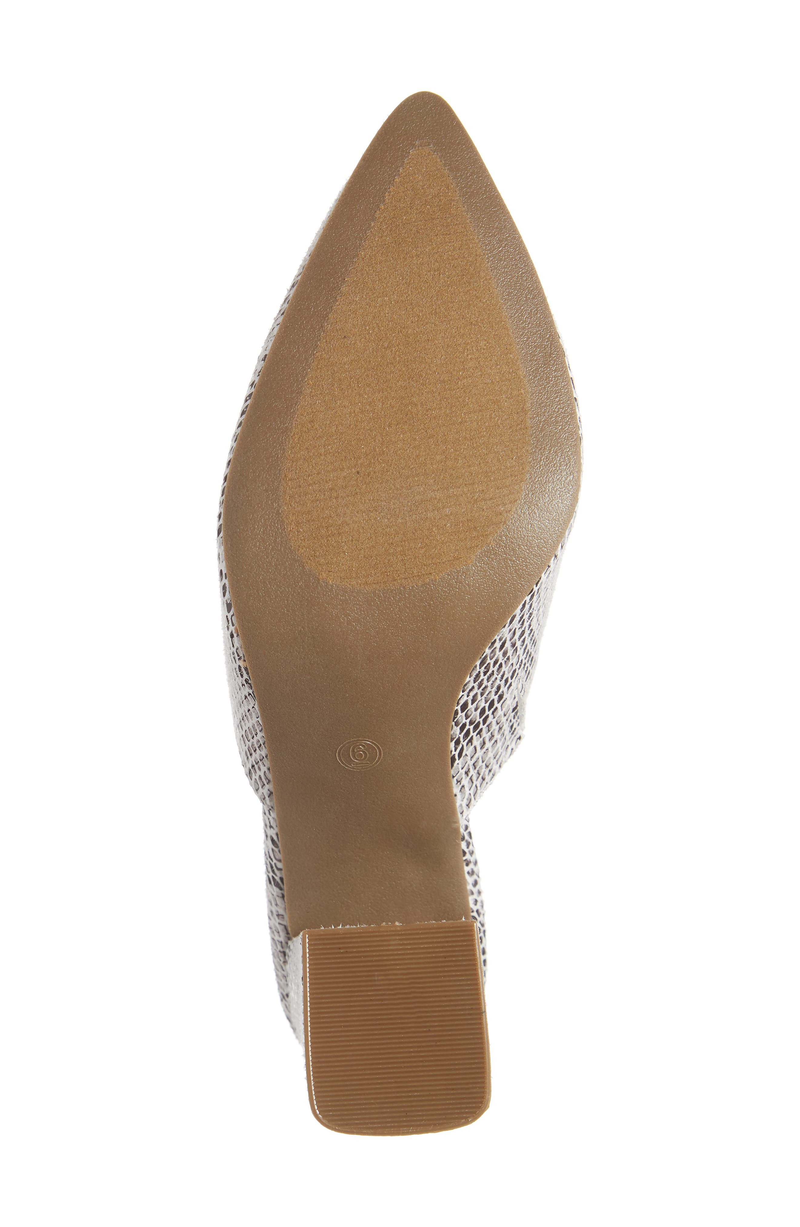High Noon Snake Embossed Mule, Alternate, color, WHITE