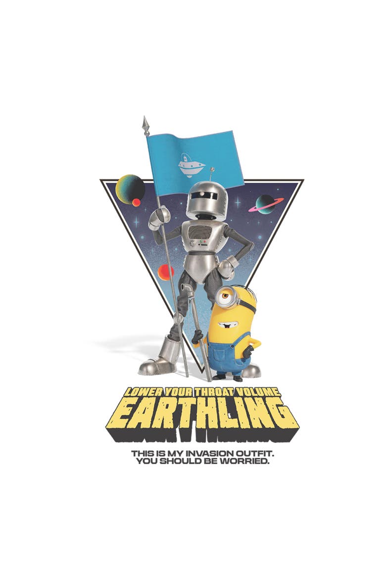 Junior's Minions & Monsters This Is My Invasion Outfit  Graphic T-Shirt, Alternate, color, White