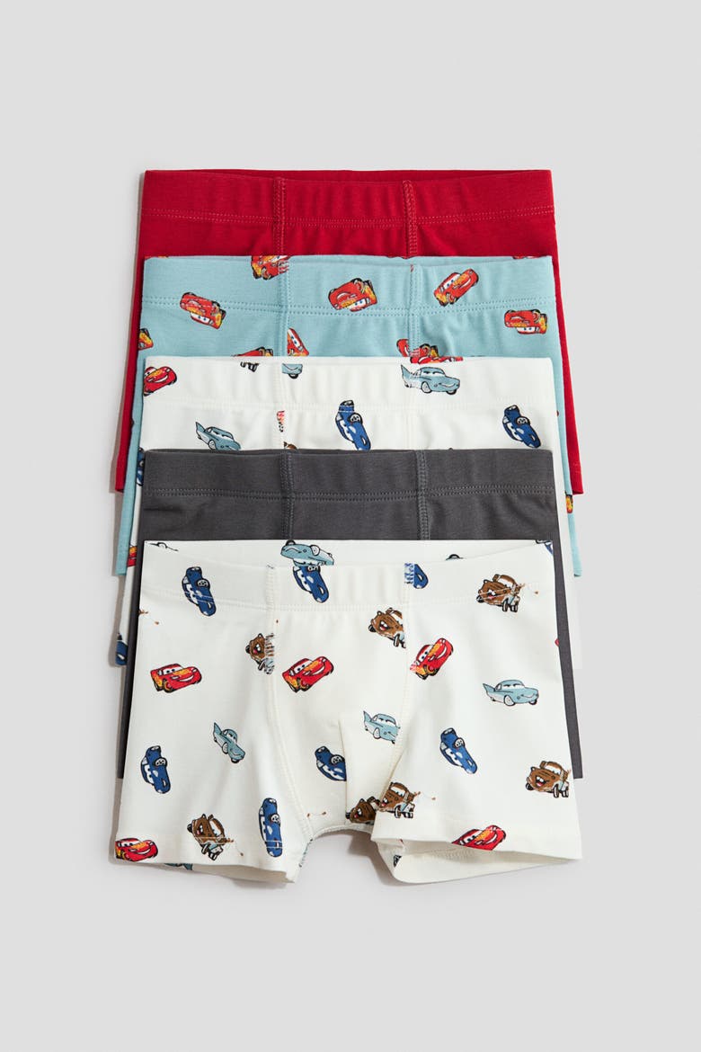 5-pack Cotton Trunks, Main, color, White/Cars