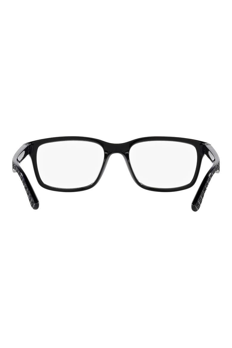 48mm Rectangular Optical Glasses, Alternate, color, BLACK