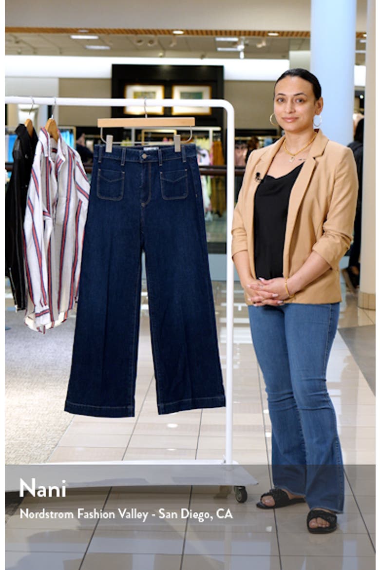 Anessa Patch Pocket High Waist Ankle Wide Leg Jeans video