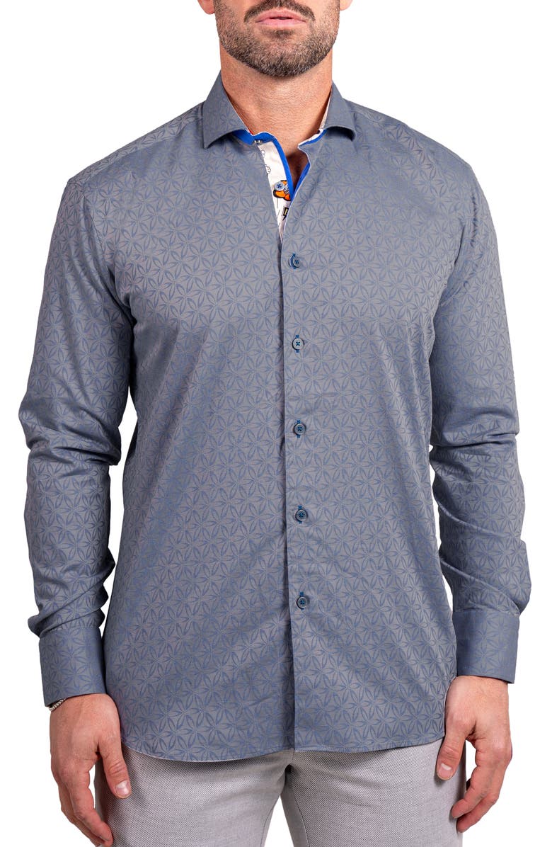 Maceoo Einstein Ascension Contemporary Fit Button-Up Shirt, Main, color, Grey