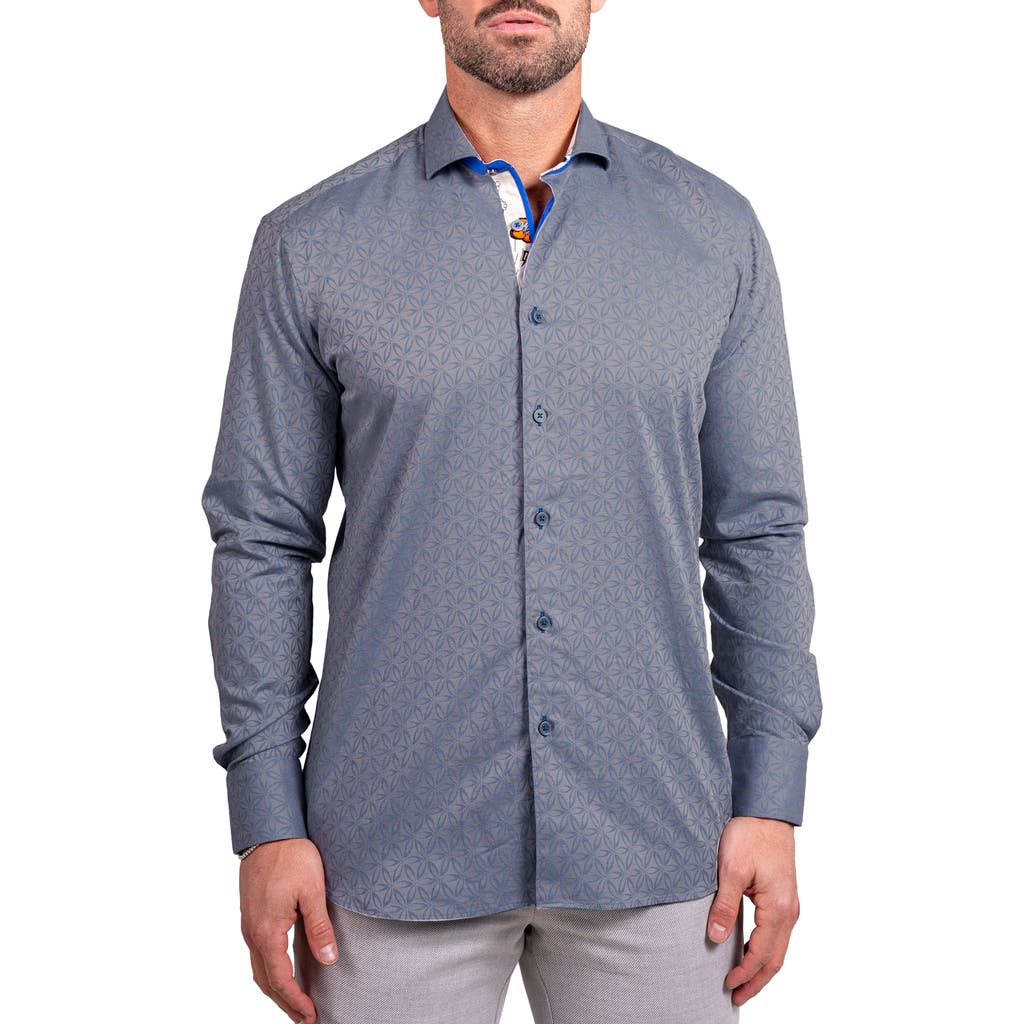 Maceoo Einstein Ascension Contemporary Fit Button-up Shirt In Blue