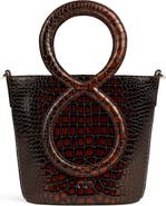 Fini Infinity Bag - Burgundy and Brown Crocodile Embossed