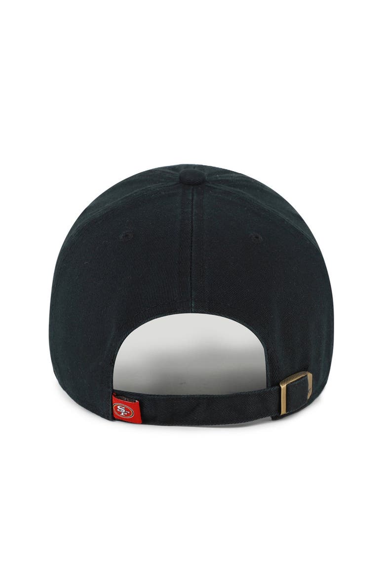 Men's '47 Black San Francisco 49ers Clean Up Team Script Adjustable Hat, Alternate, color, Black