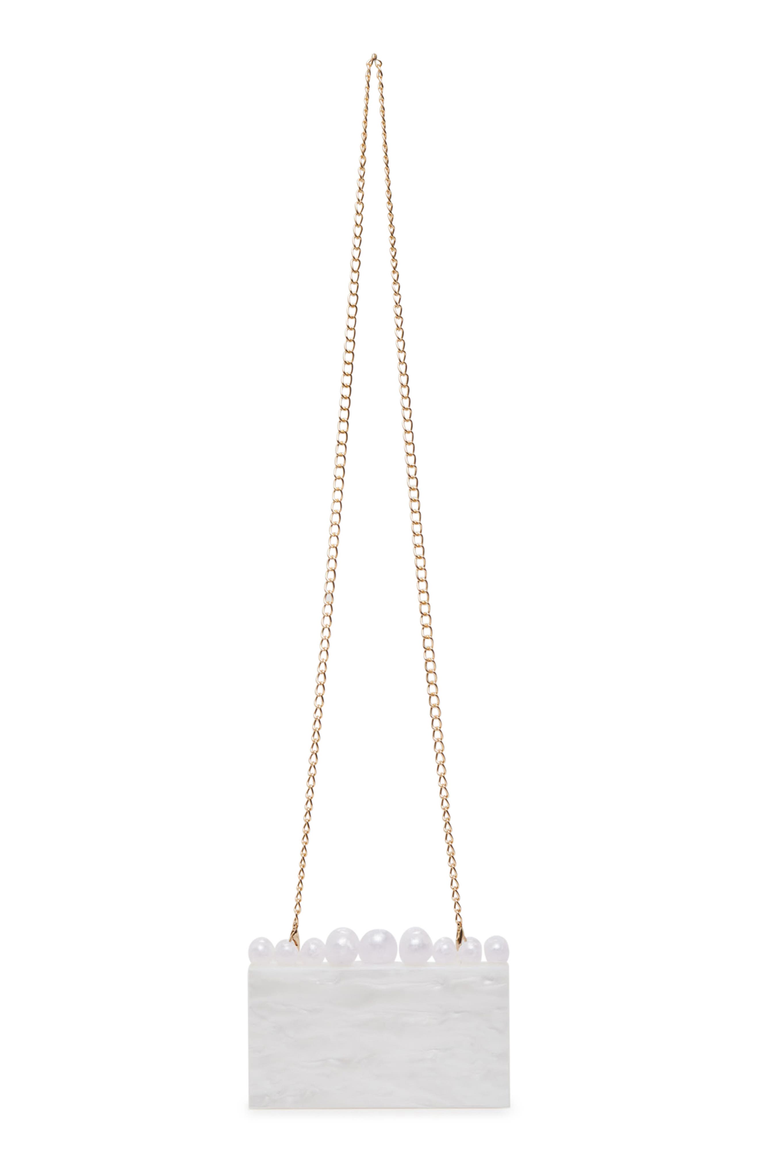 Dolce Vita Acrylic Box Clutch, Alternate, color, Pearl