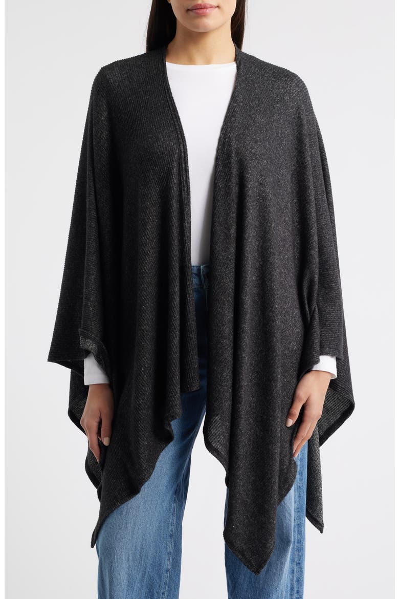 Rib Shawl, Main, color, CHARCOAL