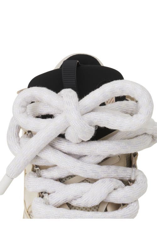 Lanvin Curb Sneakers In Leather With Snake Laces In Multi