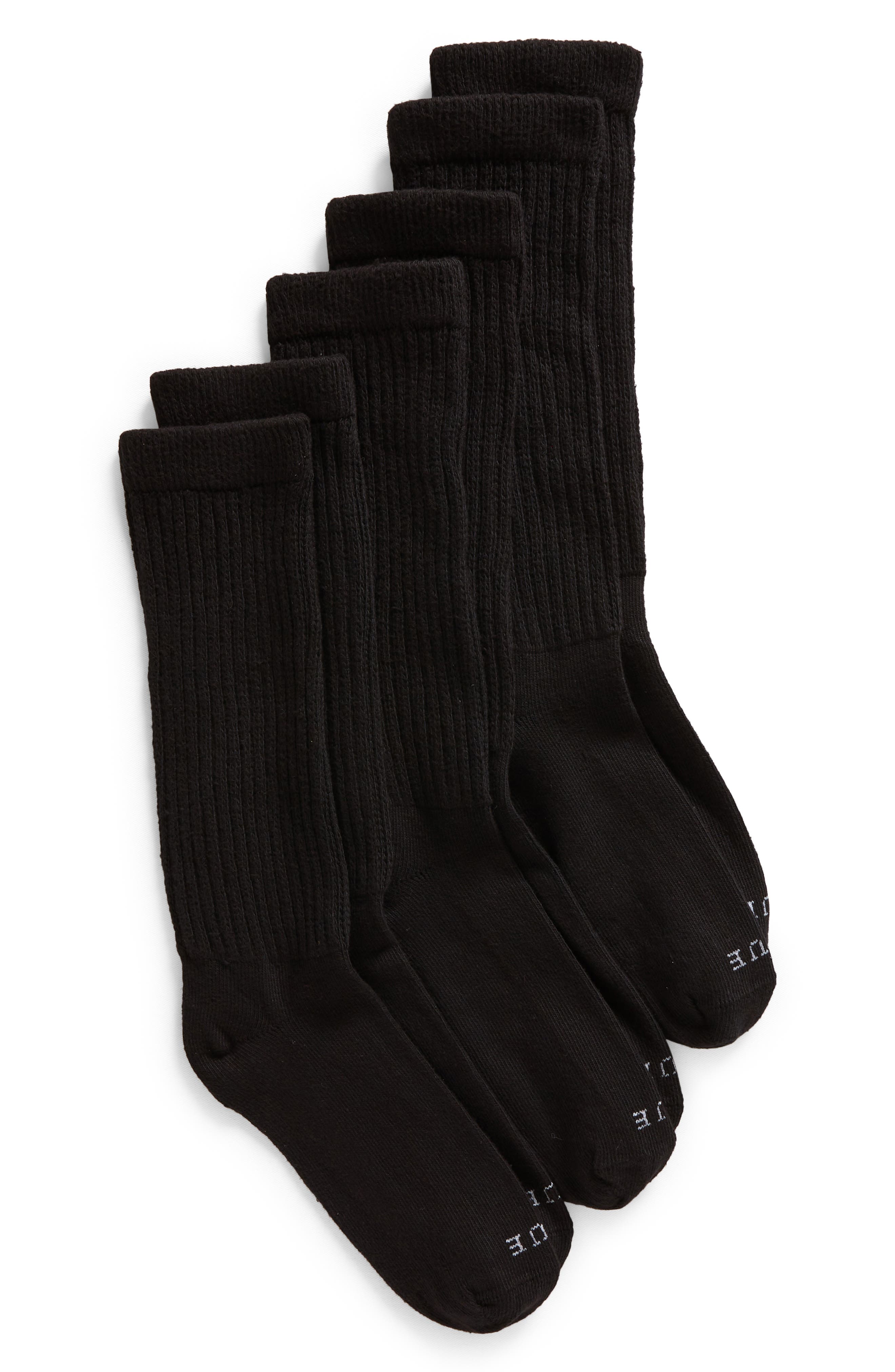 Hue 3-Pack Slouch Socks in Black Pack 