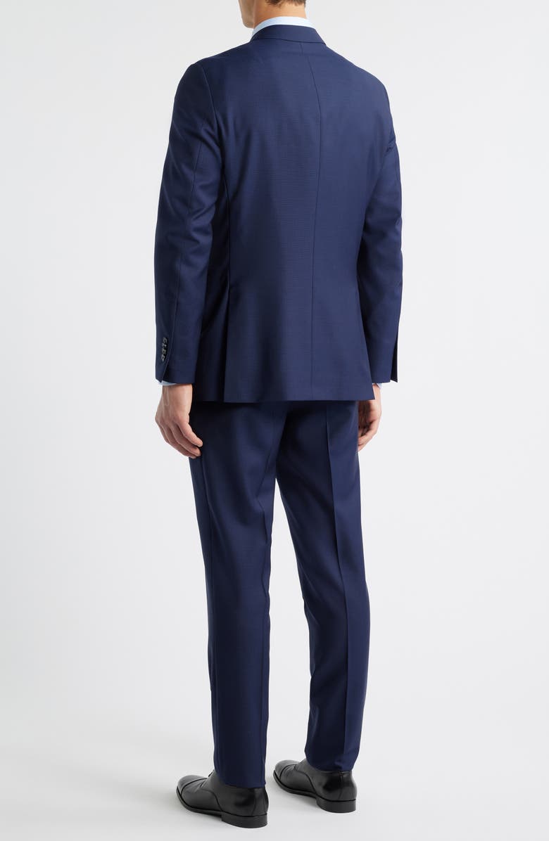 Peter Millar Hartford Classic Fit Navy Textured Check Wool Suit, Alternate, color, Navy