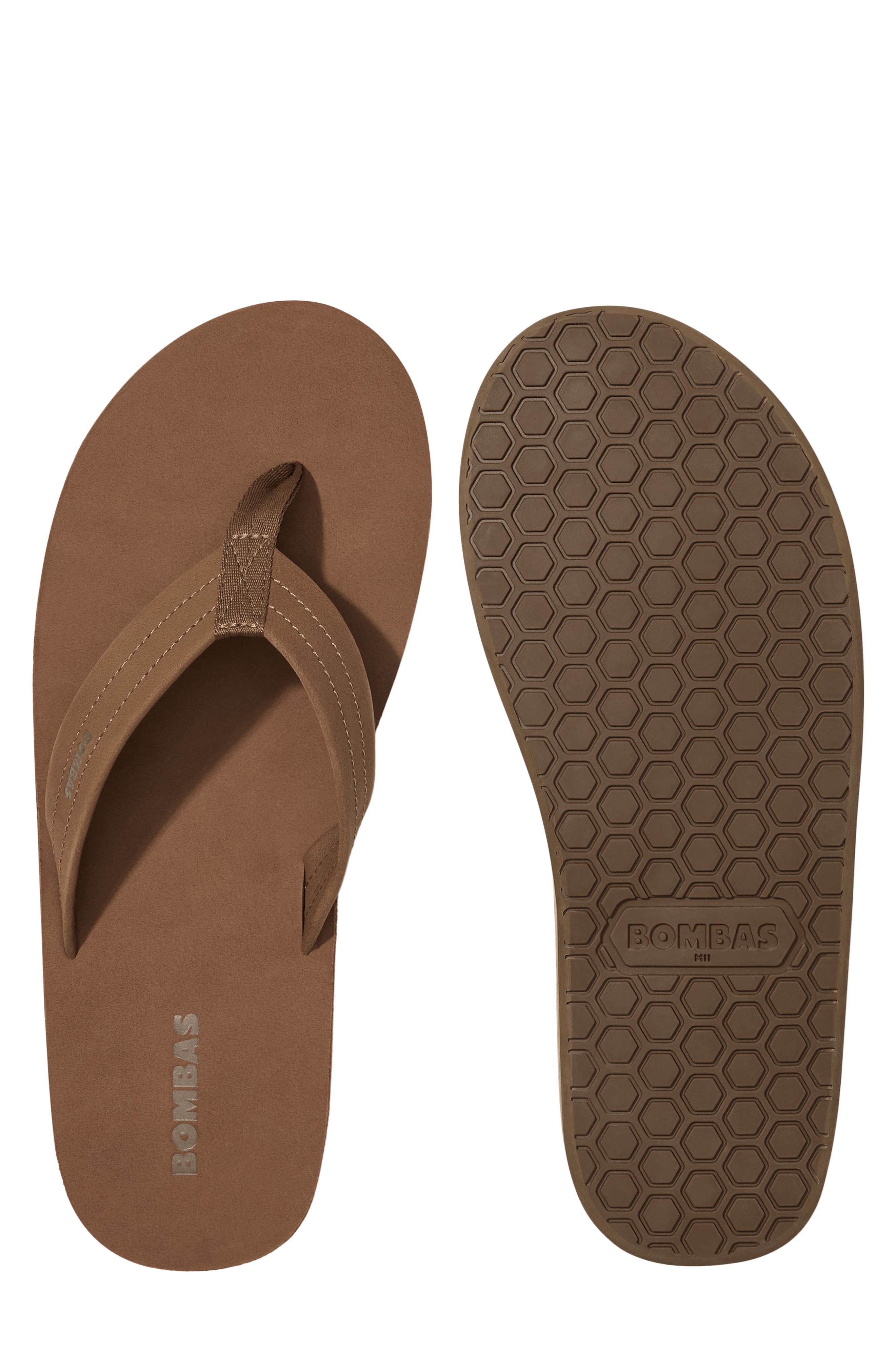 Sunrise Leather Flip Flop, Alternate, color, CAMEL BROWN