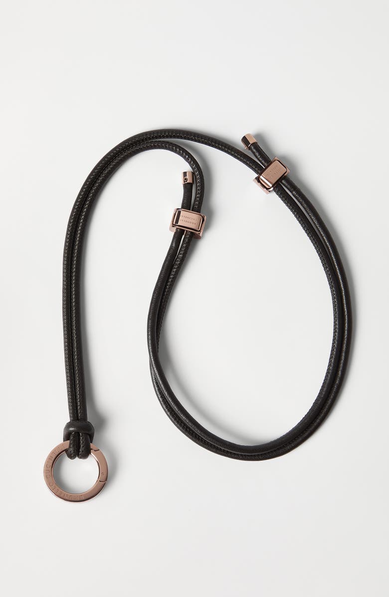 Brunello Cucinelli Glasses cord with monili, Alternate, color, Brown