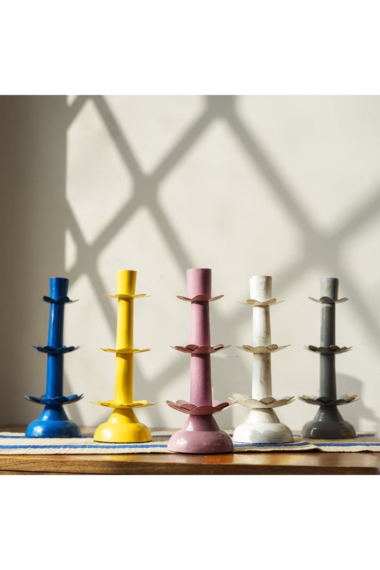 Sunny Tapered Candleholders, Alternate, color, Sunny