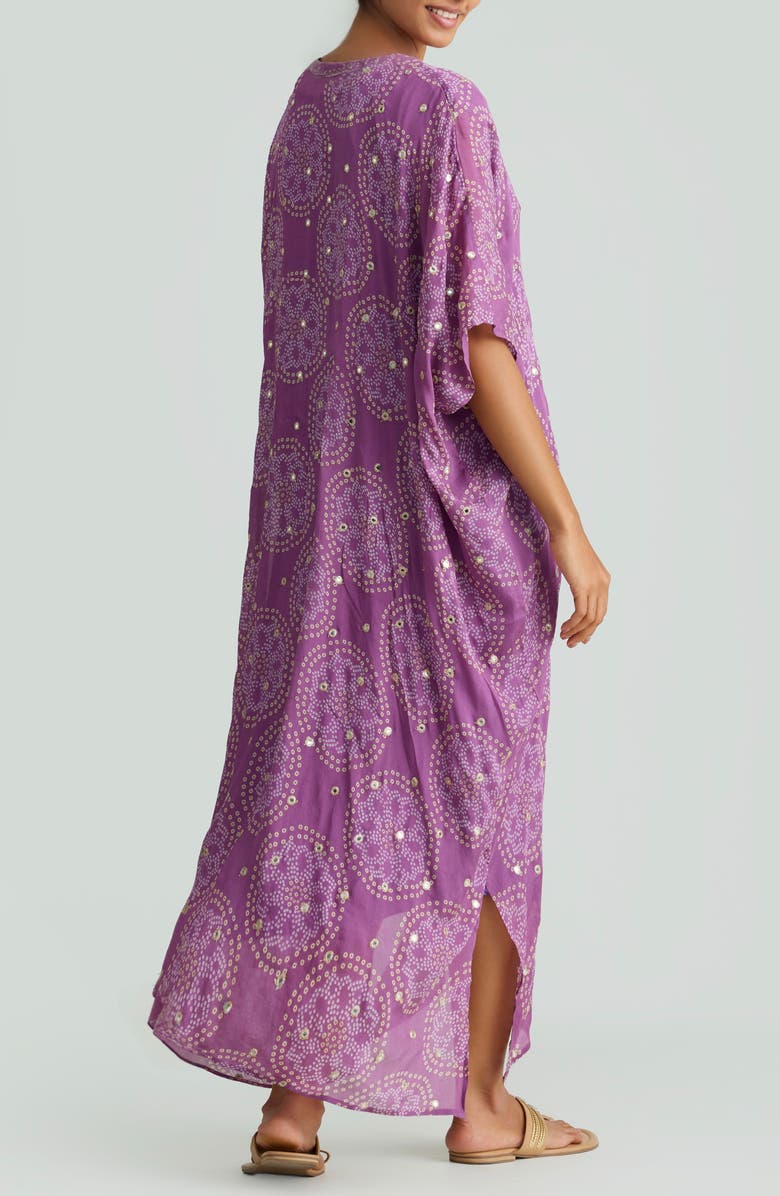 holiCHIC Melanie Tassel Cover-Up Maxi Dress, Alternate, color, Purple