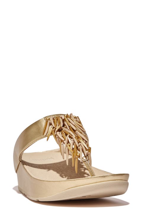 Rumba Beaded Wedge Flip Flop (Women)