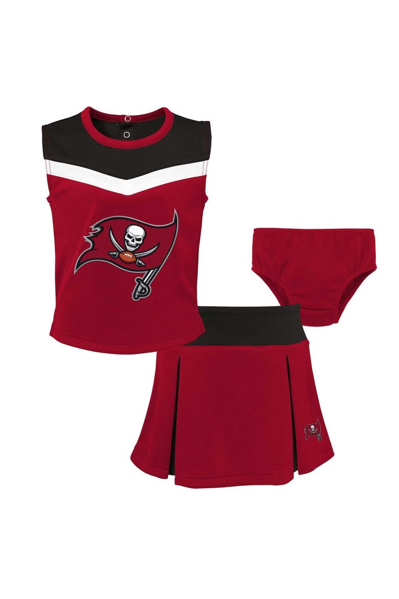 Girls Preschool Red Tampa Bay Buccaneers Spirit Cheerleader Two-Piece Set with Bloomers, Main, color, Red