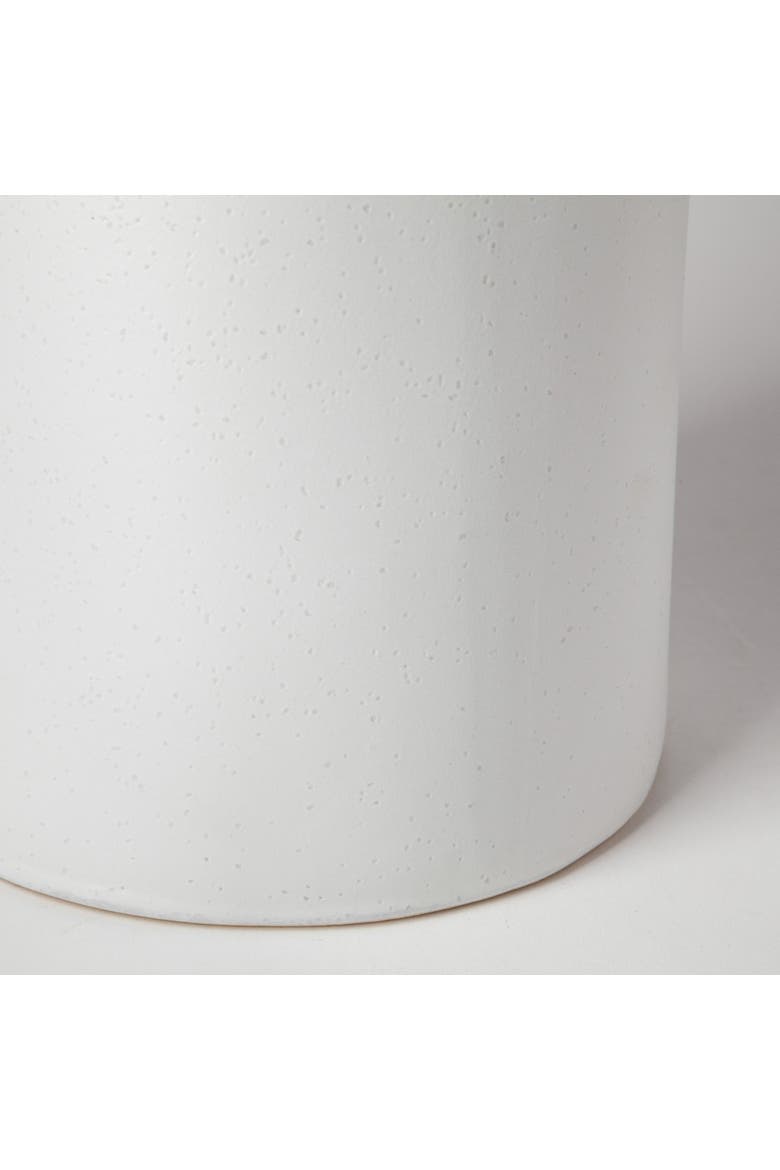 Kira I Small Pinstripe Ceramic Vase, Alternate, color, White