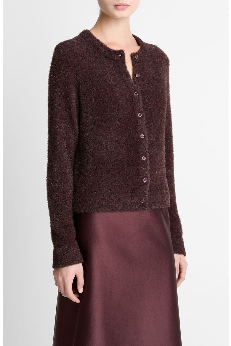 Metallic Eyelash Cardigan, Alternate, color, OXBLOOD