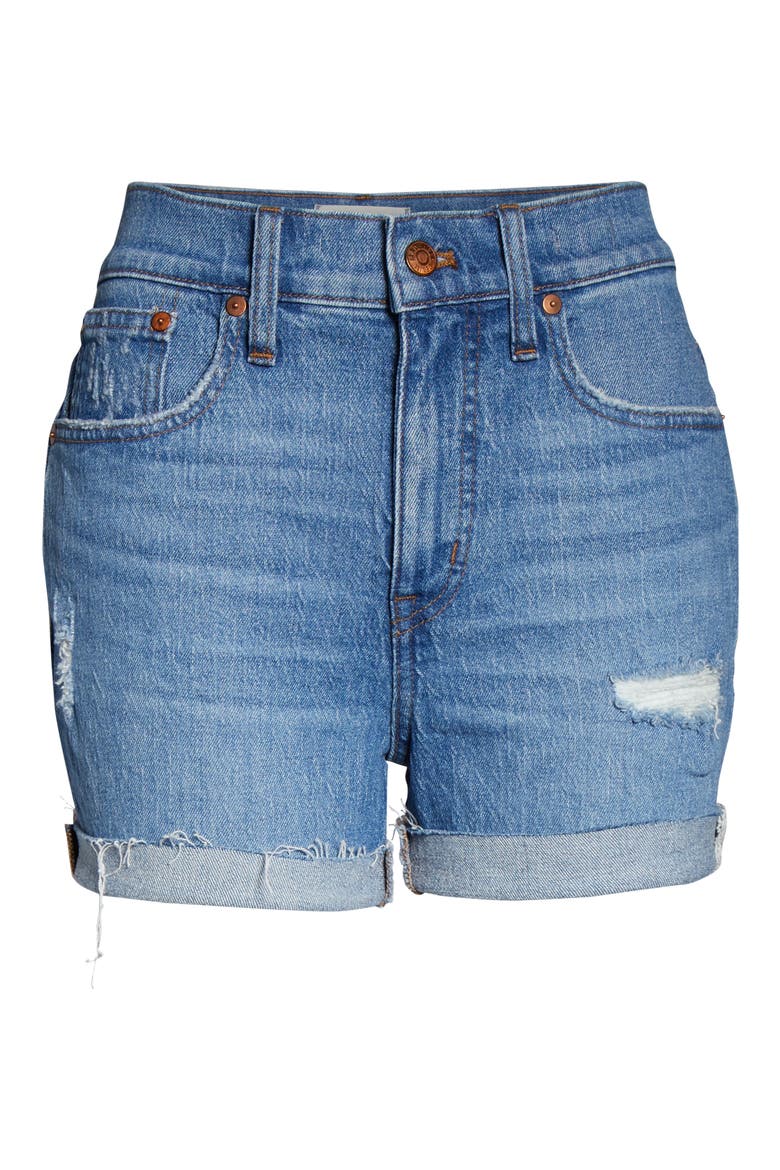 High Waist Cutoff Denim Shorts, Alternate, color, JORDIE WASH