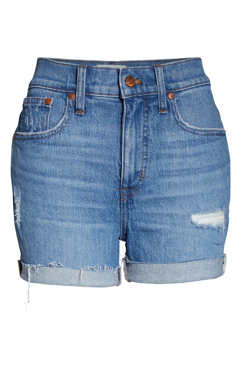 Madewell High Waist Cutoff Denim Shorts, Alternate, color, 