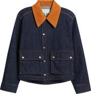 THE GREAT. The Denim Swing Jacket