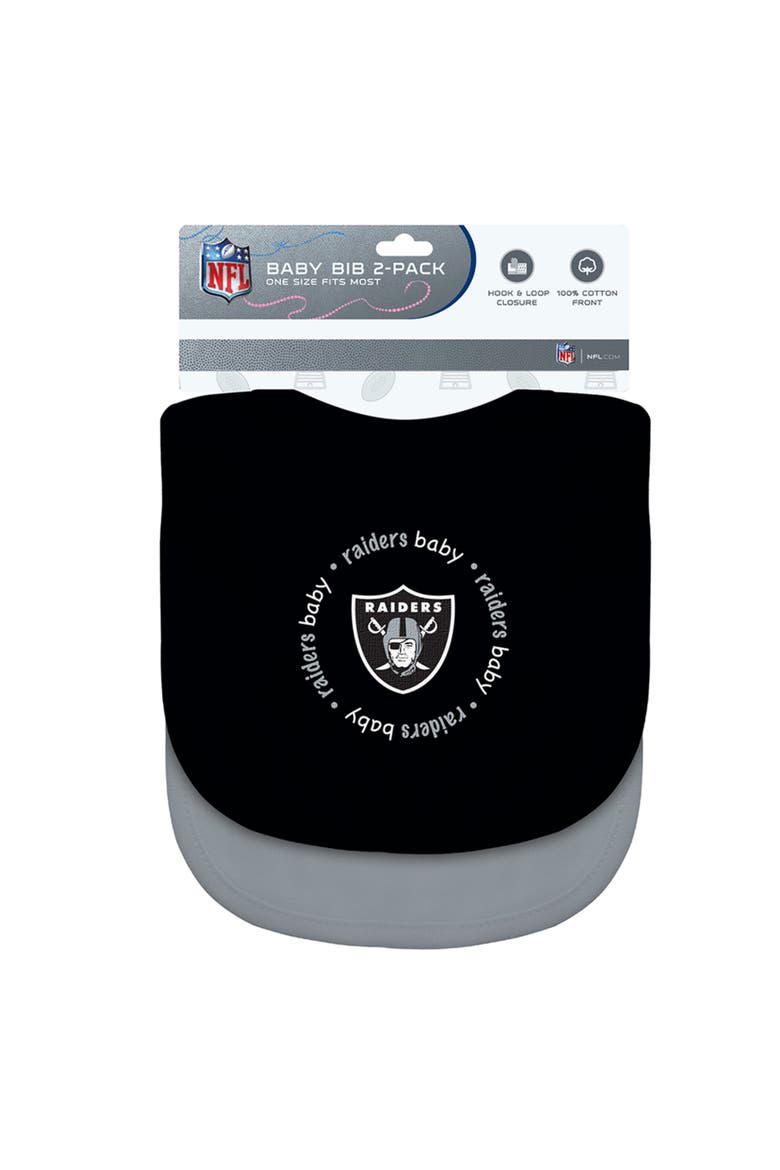 Las Vegas Raiders - Baby Bibs 2-Pack, Alternate, color, Black