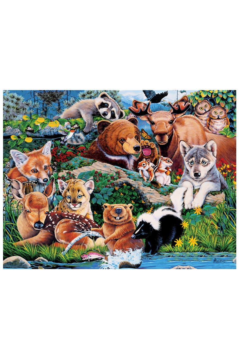 Forest Friends 100 Piece Jigsaw Puzzle, Alternate, color, Multicolor