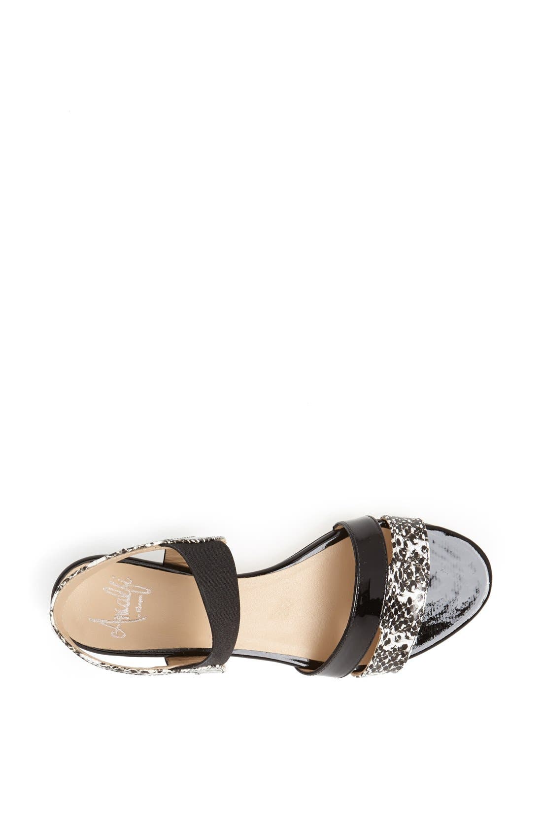 'Rovigo' Sandal, Alternate, color, BLACK/ WHITE