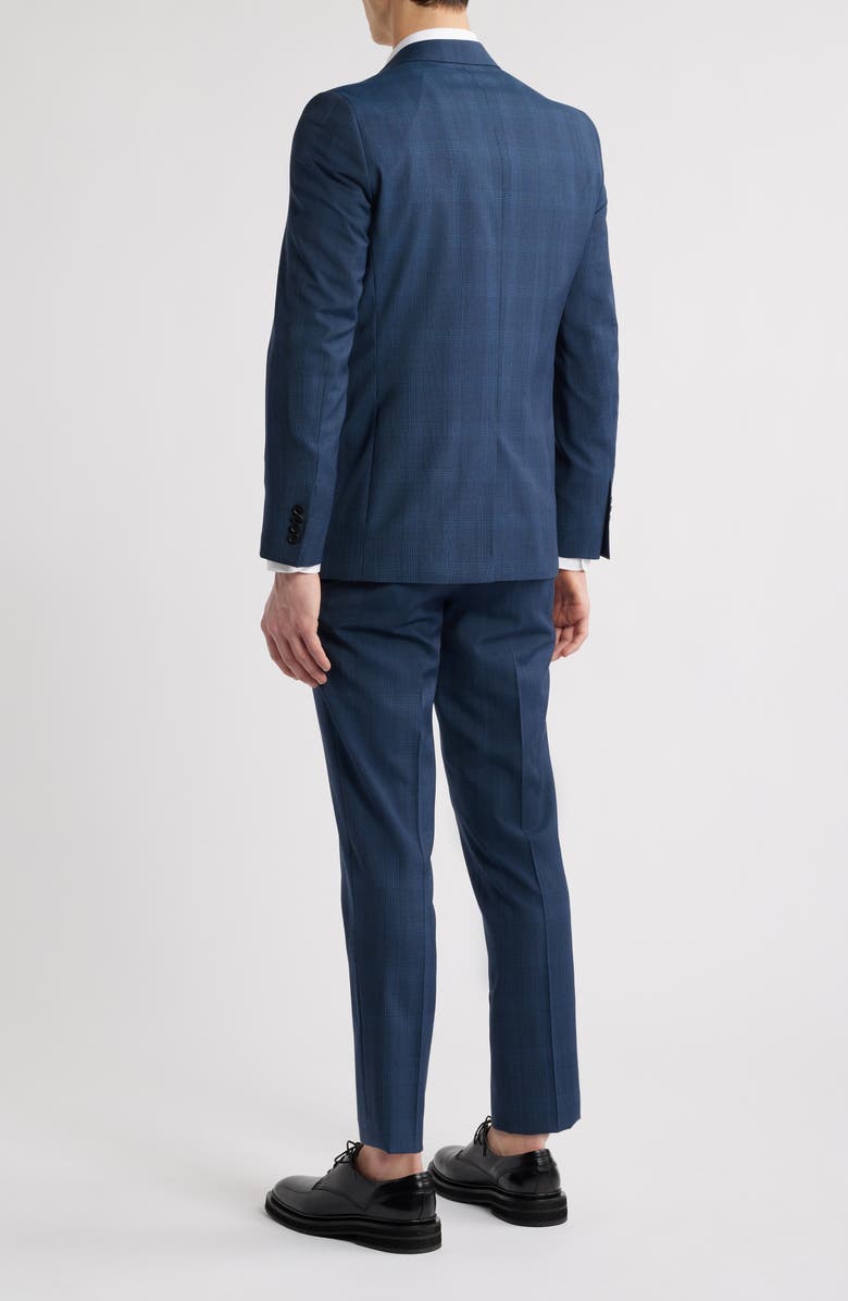 AllSaints Ross Slim Fit Navy Check Super 100s Wool Suit, Alternate, color, Navy