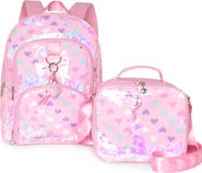 OMG Accessories Kids' Heart Confetti Backpack & Lunch Bag Set