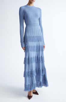 Piper Fringe Long Sleeve Sweater Dress