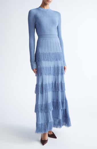 Piper Fringe Long Sleeve Sweater Dress