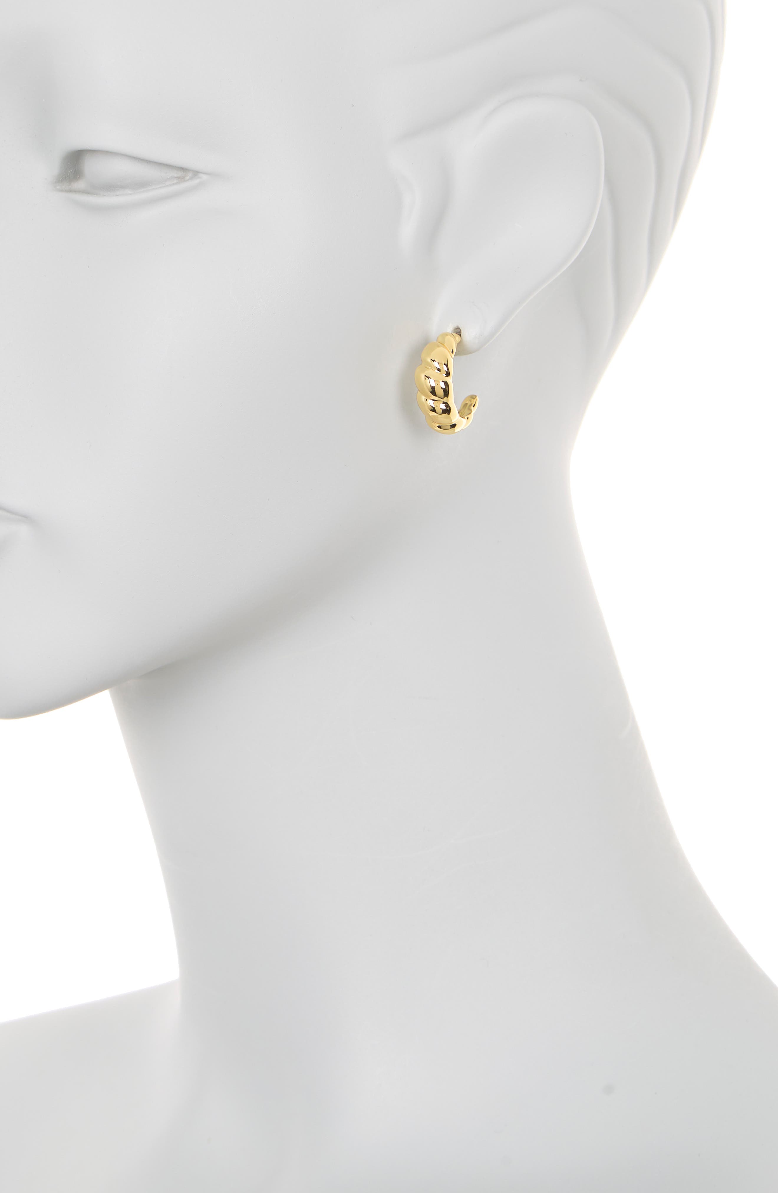 NORDSTROM RACK Demi-Fine Bold Twist 20mm Hoop Earrings (Women ...