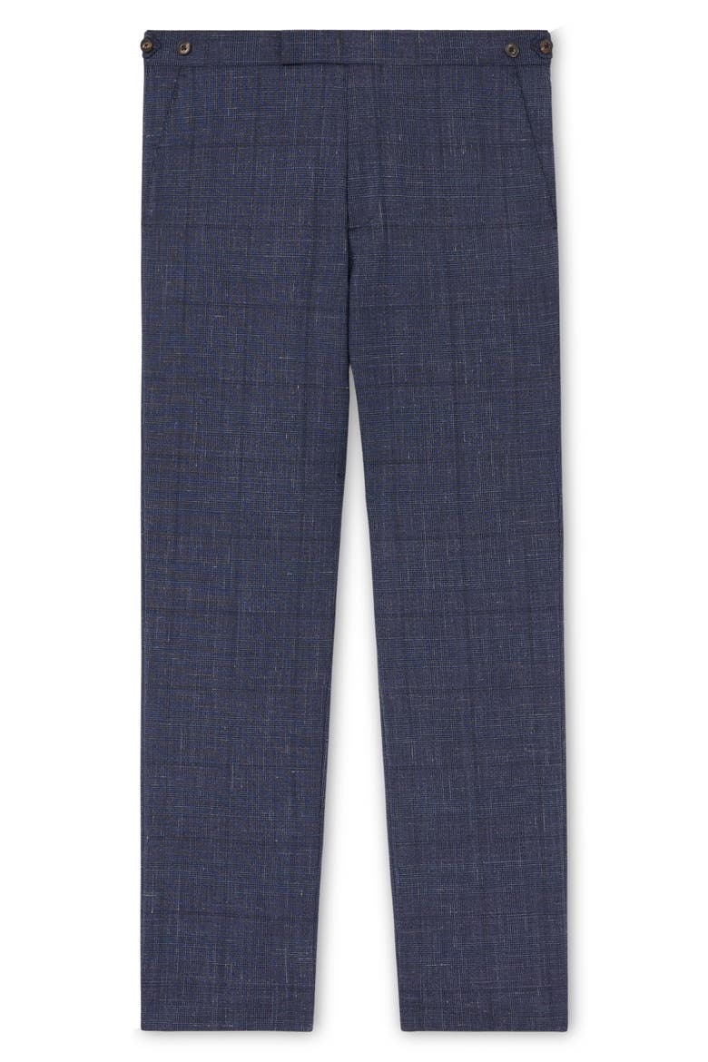 Penso Wool Blend Check Classic Fit Suit Trousers, Alternate, color, NAVY