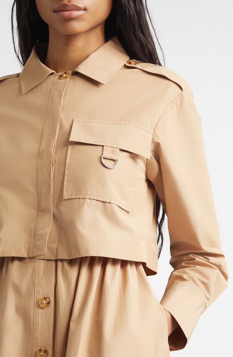 Derek Lam 10 Crosby Janine Long Sleeve Midi Trench Dress, Alternate, color,