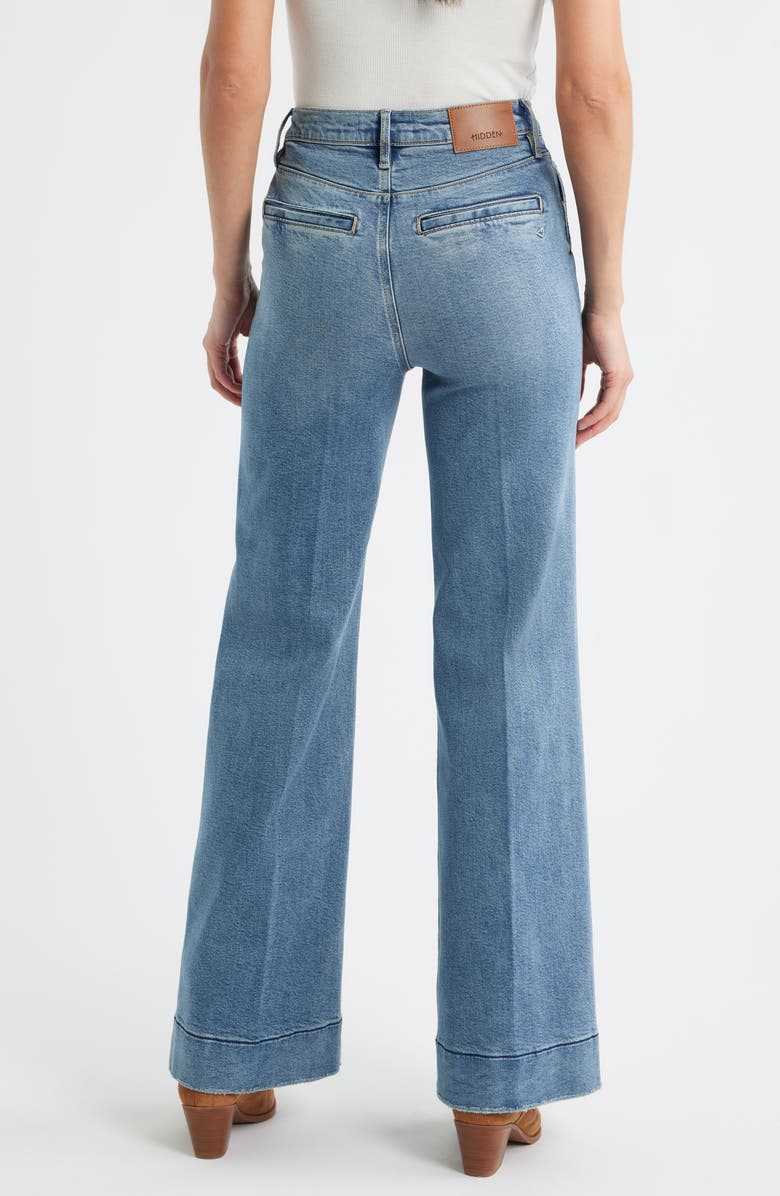 HIDDEN JEANS High Waist Comfort Flare Jeans, Alternate, color, Med.wash