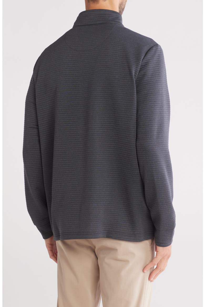 Ottoman Heather Quarter Zip Golf Pullover, Alternate, color, BLACK HEATHER