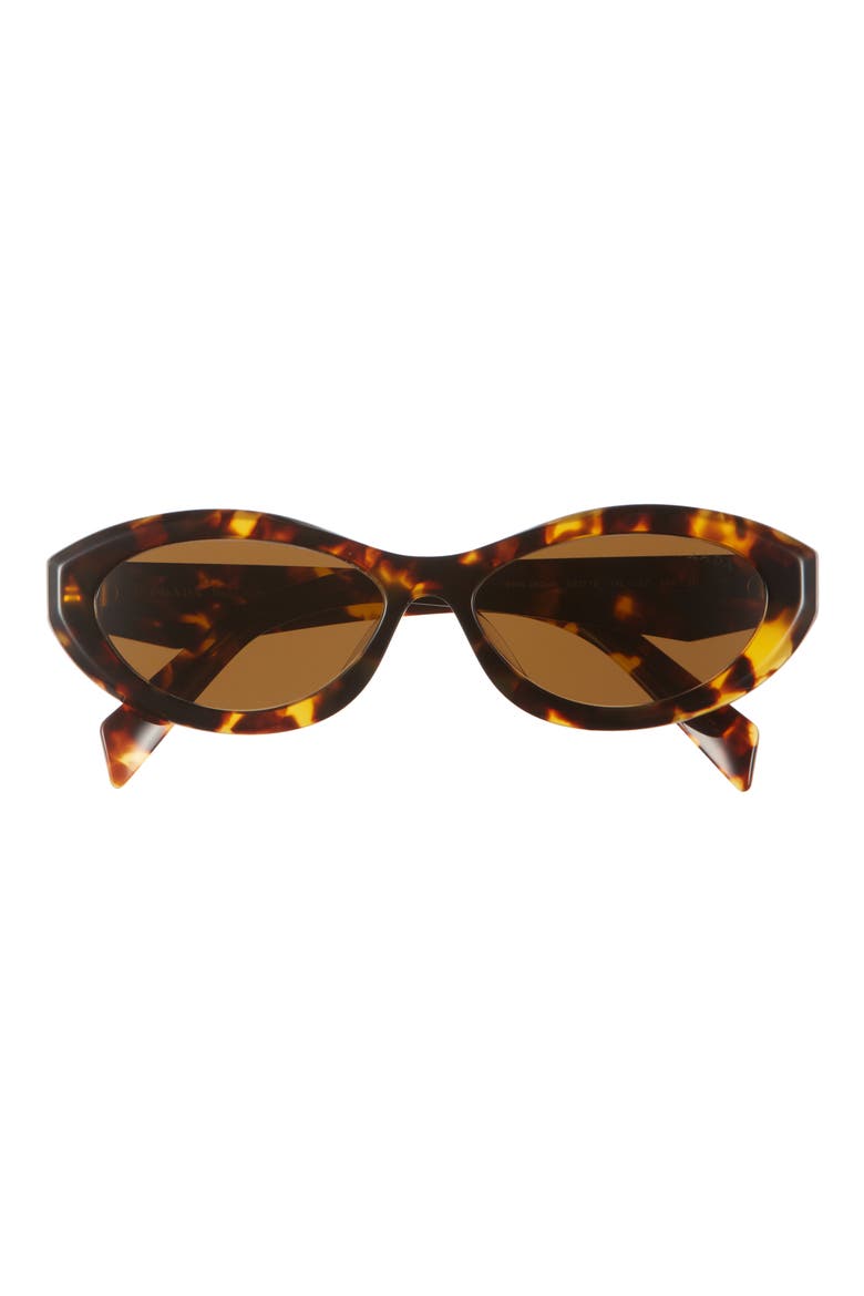 56mm Oval Sunglasses, Main, color, DARK BROWN