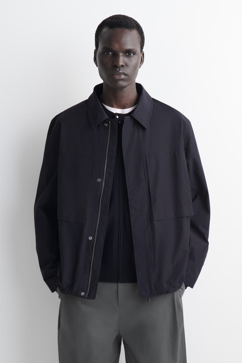 Packable-Hood Windbreaker Jacket, Alternate, color, NAVY