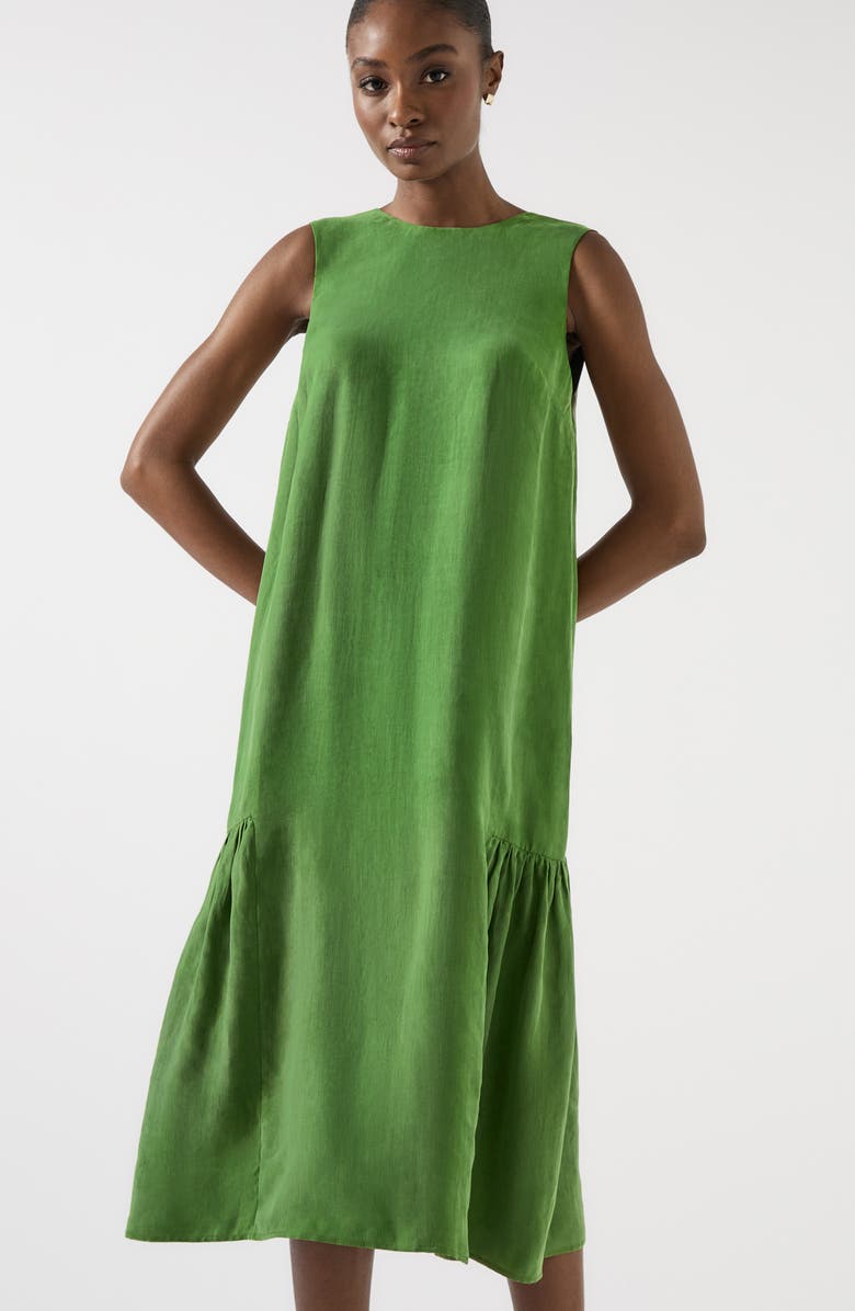 LK Bennett Alma Sleeveless Midi Dress, Alternate, color, Green