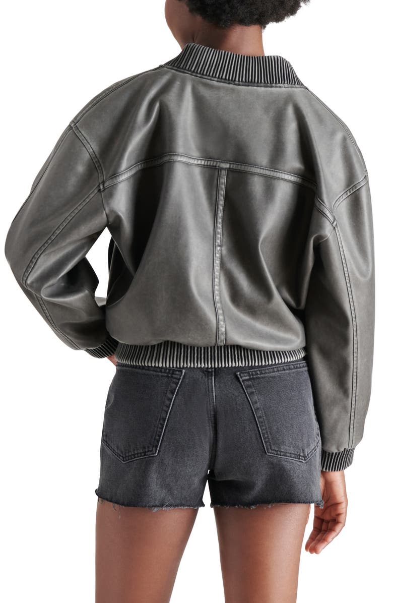 Steve Madden Fyra Faux Leather Bomber Jacket, Alternate, color, 