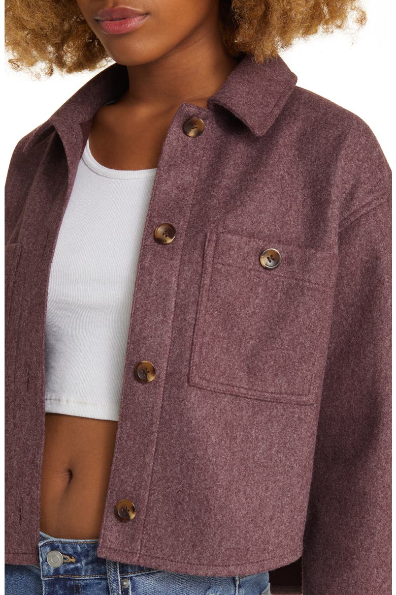 Crop Shacket, Alternate, color, BURGUNDY SASS