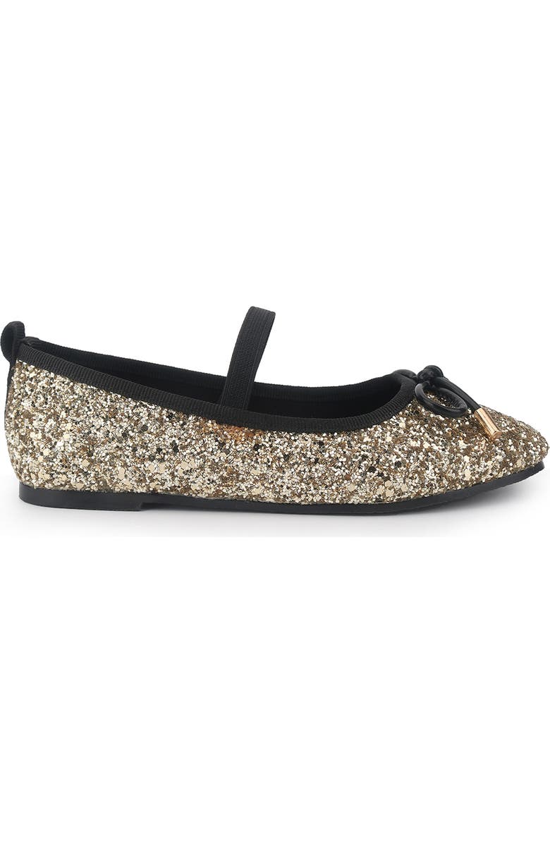 Yosi Samra Kids' Miss Emma Flat, Alternate, color, Gold Glitter