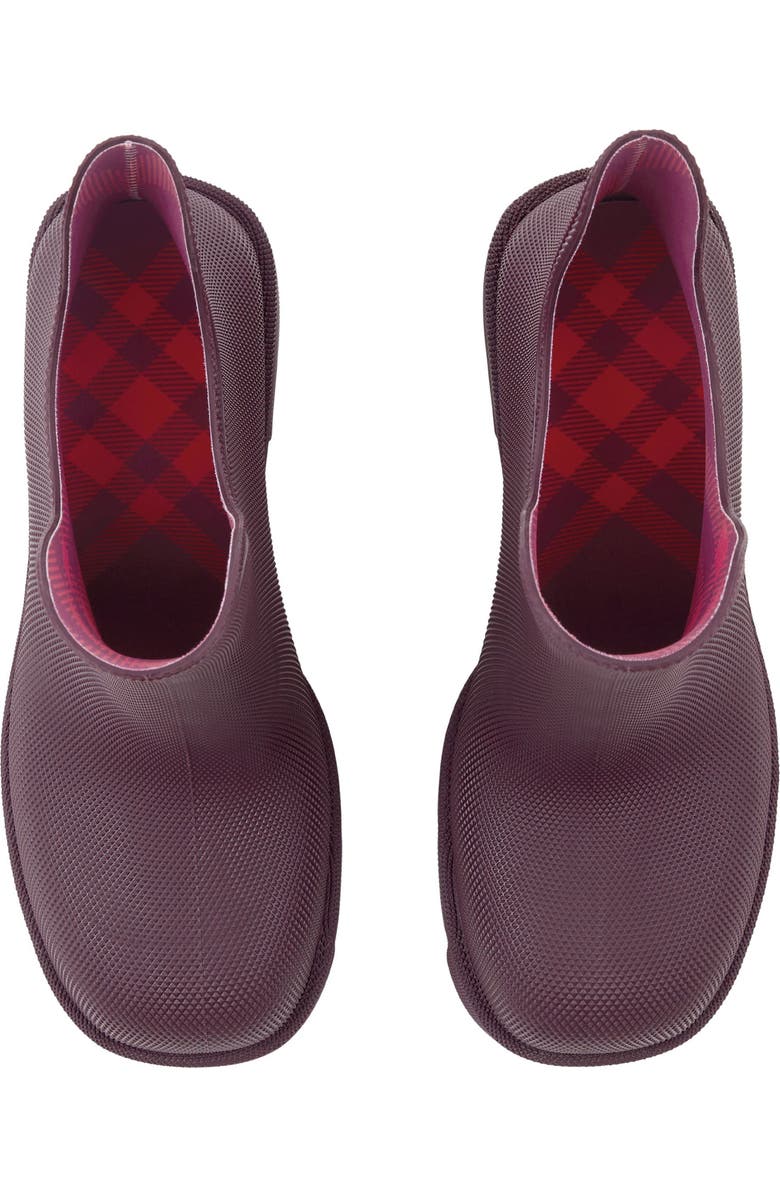 Burberry Marsh Textured Ankle Boot, Alternate, color, Aubergine