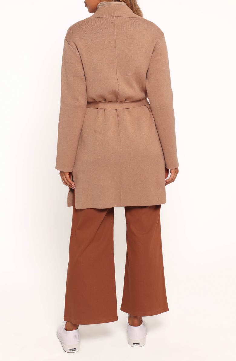 Petal & Pup Corio Tie Waist Coatigan, Alternate, color, Tan