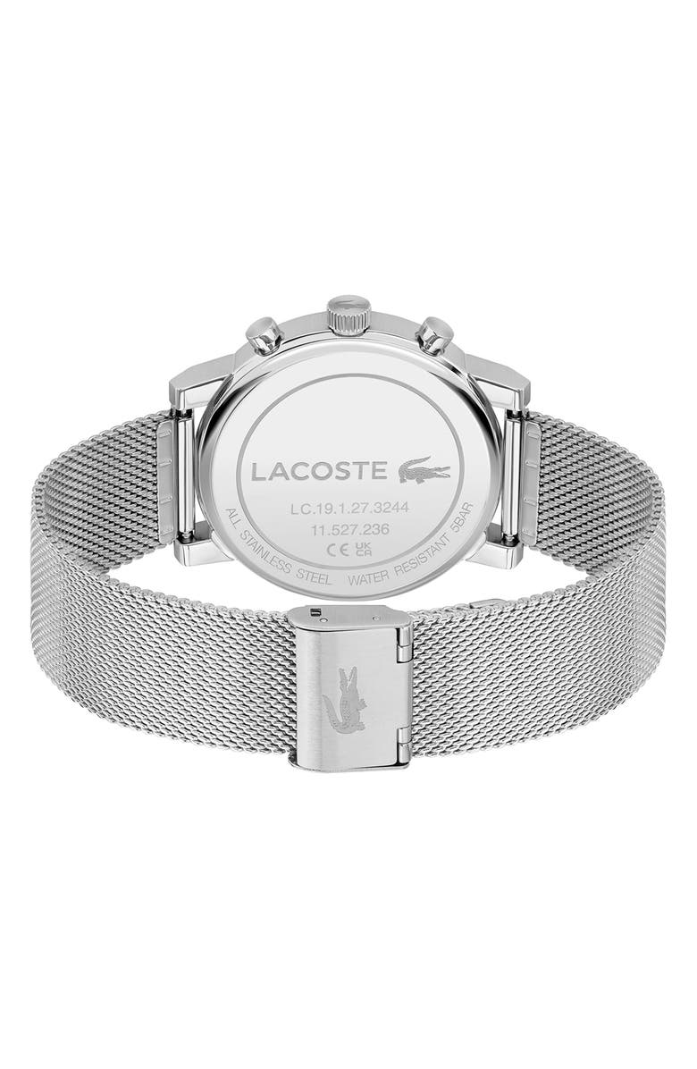 Lacoste Replay Chronograph Mesh Strap Watch, 44mm, Alternate, color, Navy
