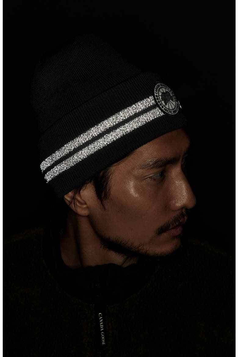 Arctic Disc Reflective Beanie, Alternate, color, BLACK - NOIR