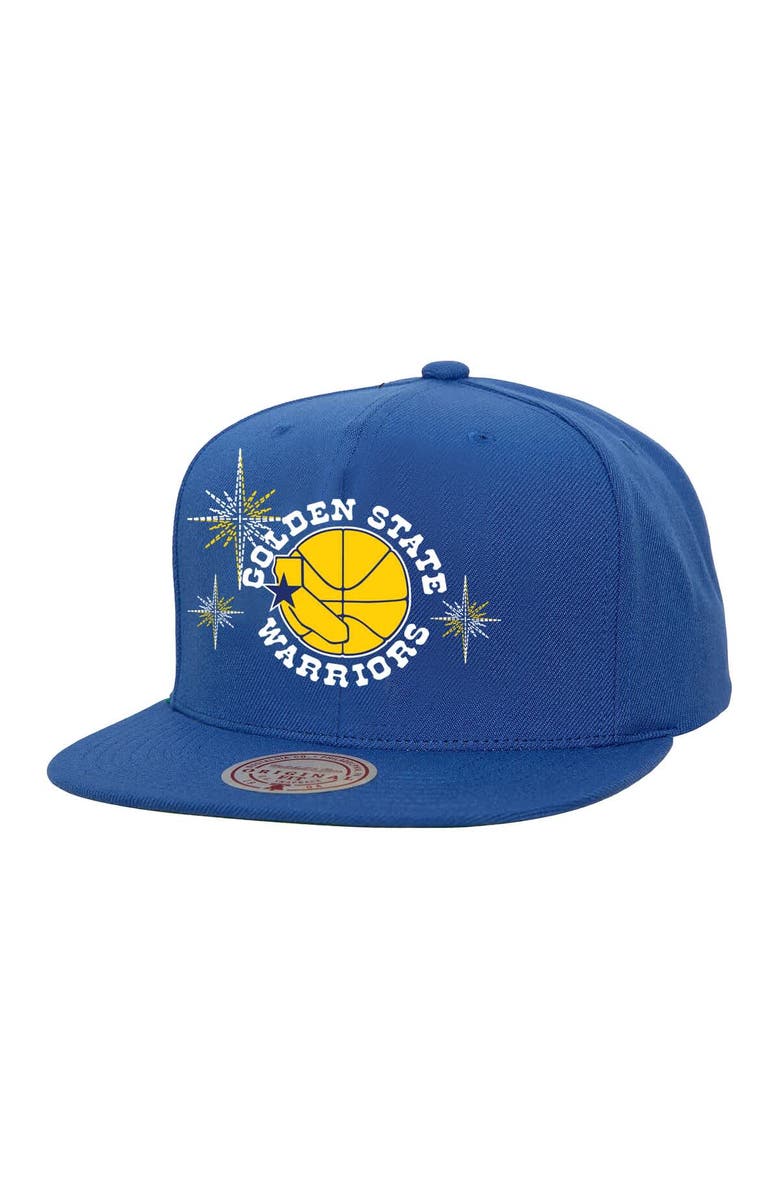 Mitchell & Ness Men's Mitchell & Ness Royal Golden State Warriors Starlight Snapback Hat, Main, color, Royal