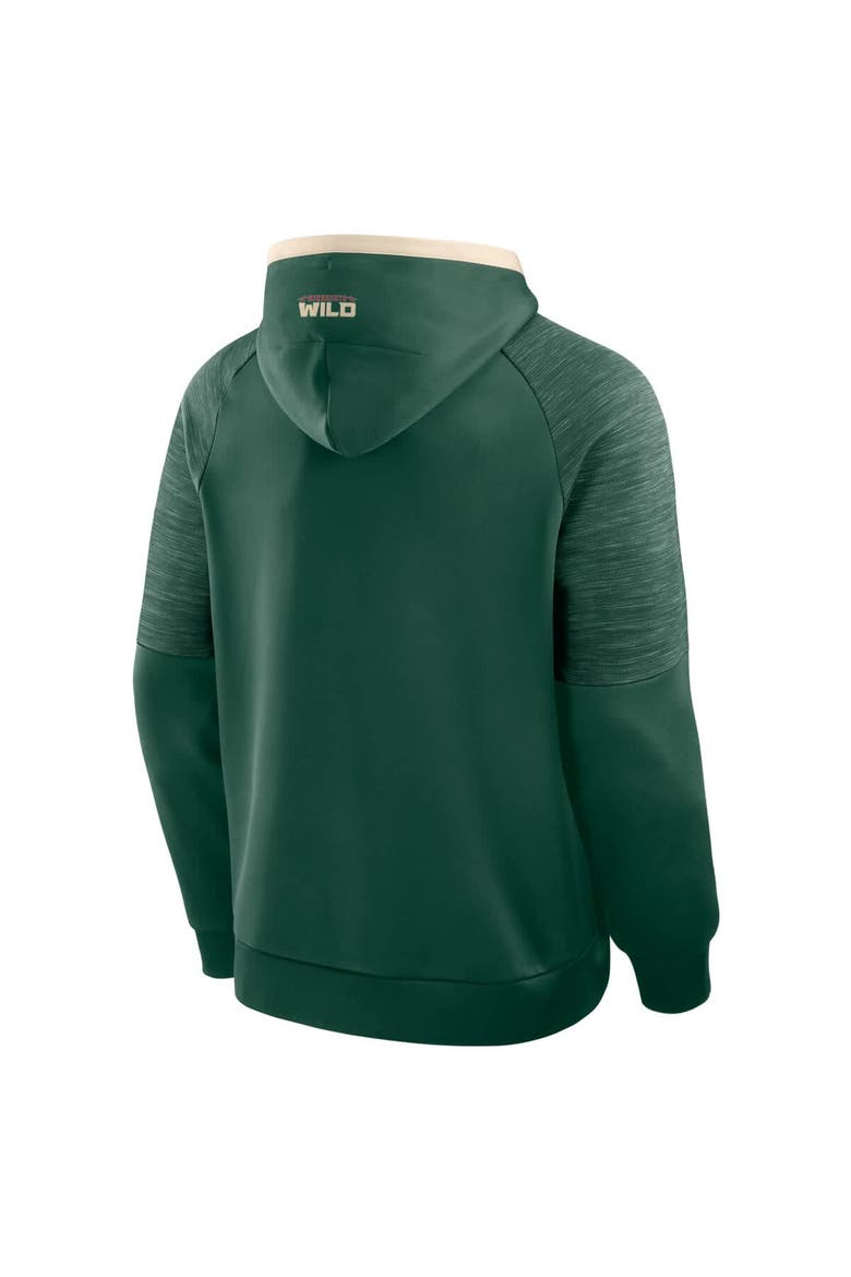 Men's Fanatics Green Minnesota Wild Goaltender Defender Pullover Hoodie, Alternate, color, Green